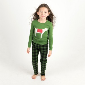 Leveret Kids Pajamas Cotton Top and Fleece Pants - 1 of 4