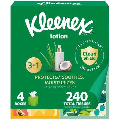 Kleenex Lotion 3-Ply Facial Tissue - 4pk/240ct
