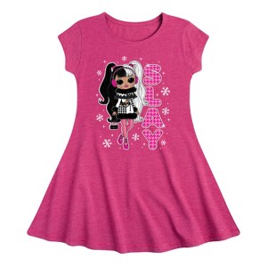 Girls' - LOL Surprise! - Winter Dolls Fit & Flair Cap Sleeve Dress - 1 of 3