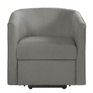 Christopher Knight Home Vasa Modern Power Lift Barrel Shaped Chenille Upholstered Recliner with Footrest and Side Pocket - 1 of 4