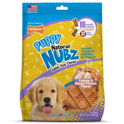 Nylabone Nubz Puppy Turkey and Sweet Potato Dental Dog Treats - 13.2oz