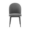 Set of 2 Sunny Swivel Fabric and Metal Dining Chairs Gray - Armen Living - 3 of 4