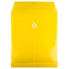JAM Paper 9 3/4'' x 11 3/4'' 12pk Plastic Envelopes with Button and String Tie Closure, Letter Open End - 2 of 4