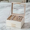 6-Layer Jewelry Box, Large Accessory Organizer with 5 Drawers - 3 of 4