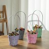 Wickerwise Set of 4 Decorative Baskets in Assorted Colors - Perfect for Easter, Trick or Treat, Flower Girl, Parties, and More - 3 of 4