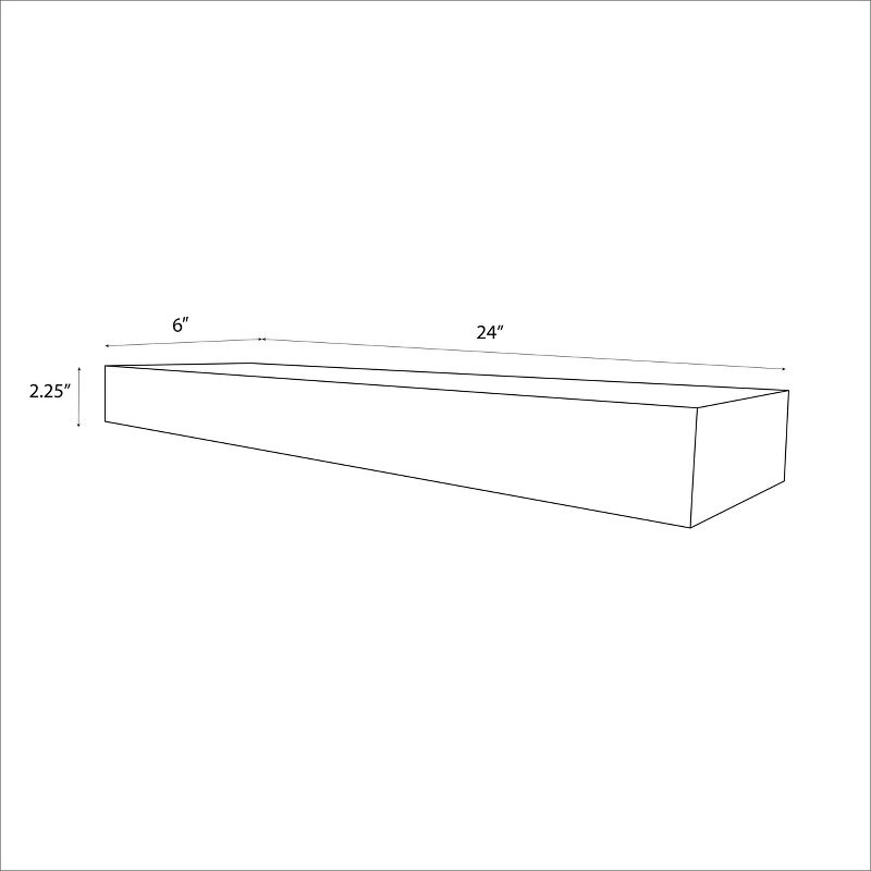 24" Floating Wood Shelf - Threshold™, 5 of 10