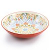 Gibson Laurie Gates California Designs Tierra 10.5 Inch hand Painted Stoneware Pasta Bowl in Red - 4 of 4