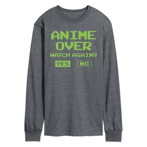 Men's - Instant Message - Anime Over Yes No Long Sleeve Graphic T-Shirt - 1 of 4