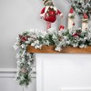 Northlight 6.75’ Unlit Flocked Pinecone Angel Pine Artificial Christmas Swag - 3 of 4
