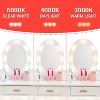 Kids Vanity Desk with Mirror and Lights,Toddler Vanity Table & Stool Set with Lighted Mirror, Girls Makeup Playset for Bedroom - 4 of 4