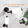 4-Pieces Matte Black Bathroom Accessories Set, Stainless Steel Bathroom Hardware Set, Bath Towel Bar Set, Towel Racks for Bathroom Wall Mounted. - 4 of 4