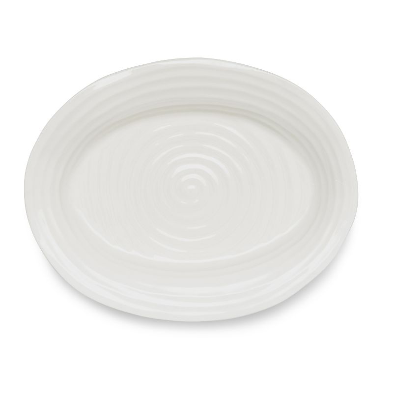 Portmeirion Sophie Conran Pebble Medium Oval Platter, Porcelain Serving Tray for Appetizers, Snacks, and Sandwiches, 14.5 x 12 Inch, 1 of 4