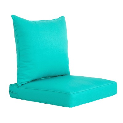ARTPLAN Indoor/Outdoor All Weather Chair Cushions Set Deep Seat Back Pillows Outdoor Cushions for Patio Furniture