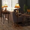 Tangkula Table and Floor Lamp Set, 3PCS Traditional Style Lamp Set with Linen Fabric Lamp Shades and Weighted Bases, 29" and 61" (H) - 4 of 4