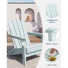 Folding Adirondack Chair Set of 2, HDPE All Weather Outdoor Fire Pit Chairs with Wooden Texture, 380Lb Capacity for Lawn Deck Backyard Patio Garden - 3 of 4