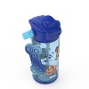 Zak Designs 16 fl oz Plastic Beacon Paw Patrol Straw Water Bottle with Fun Popper: Kids & Toddler Portable Drinkware - 3 of 4