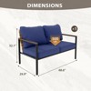 EAGLE PEAK Sunset Dune Collection Modern Outdoor Furniture Sofa, Patio Wicker Loveseat Couch with Cushions - 2 of 4
