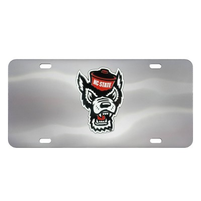 NCAA NC State Wolfpack University Stainless Steel Metal License Plate