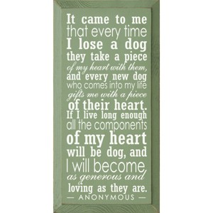 Slickblue Dog Lover Rustic Wall Sign – Pet Memorial Quote Wood Plaque – Thoughtful Home Accent 9x18, Color Options - 1 of 3