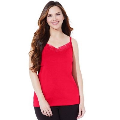 Catherines Women's Plus Size Suprema Cami With Lace