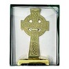 Slickblue Irish Standing Brass Cross, Celtic Knot Centerpiece, Heritage Decor, 7.5"x3.7", Gold, 1 piece - 2 of 4