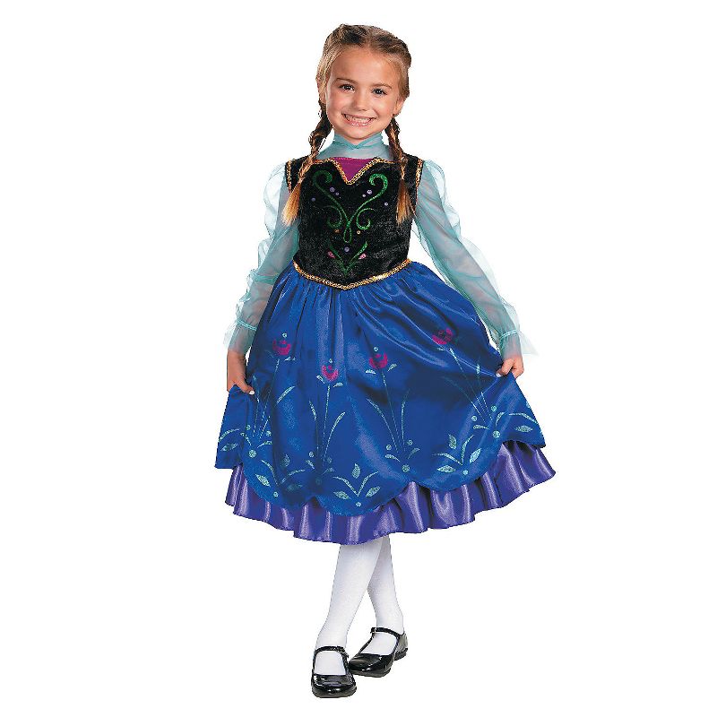 Girls' Disney Frozen Anna Deluxe Costume, 1 of 2