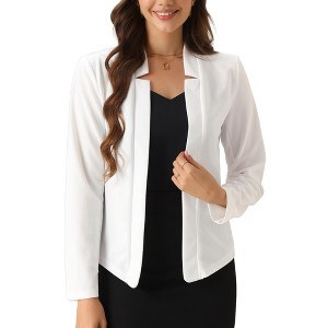 INSPIRE CHIC Women's Open Front Long Sleeve Business Work Office Blazer - 1 of 4