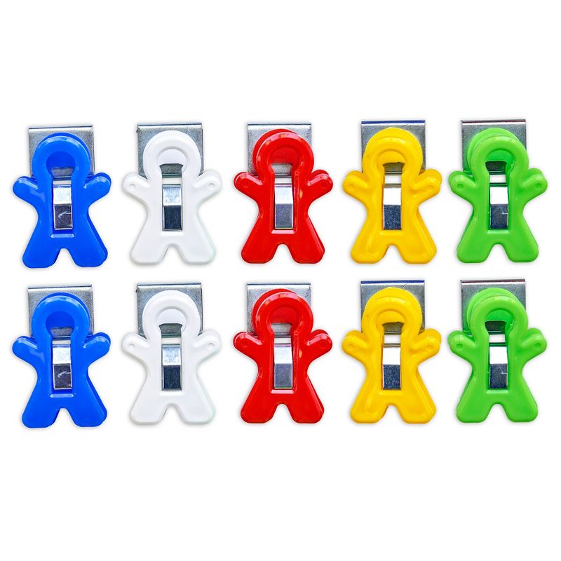The Pencil Grip™ Magnet Man Magnetic Clip, Assorted Colors, Pack of 10, 1 of 5