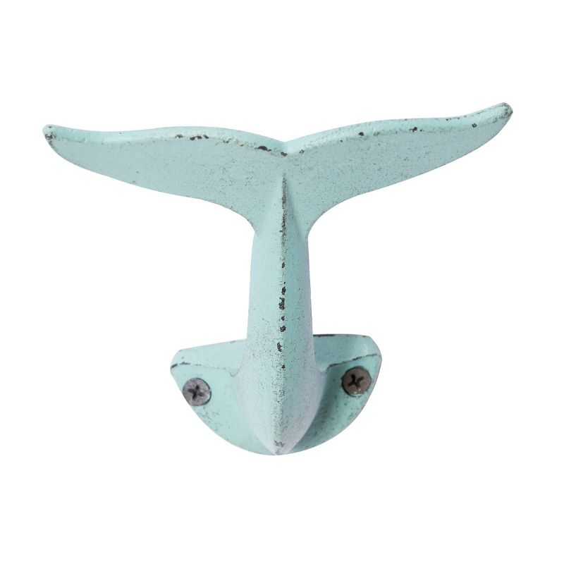 Set of 4 Metal Rustic Whale Single Hanger Wall Hooks - Olivia &#38; May, 3 of 7