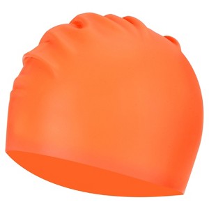 Unique Bargains Silicone Waterproof Non-Slip High-Stretch Swim Cap - 1 of 4