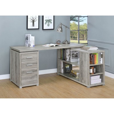 NicBex Modern Solid Wood Computer Desk with Drawers & Shelves,Teens Student Writing Desk,Home Office Desk for Study,Studio