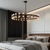 CityFurn 48-Light Large Modern Wagon Wheel Chandelier with Crystal Glass - 4 of 4