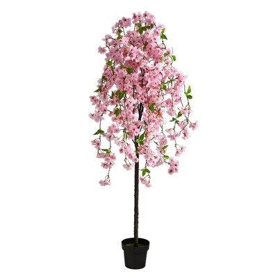 Nearly Natural 5-ft Cherry Blossom Artificial Tree : Target