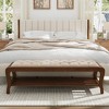 Arceso Bedroom Bench, 49" End of Bed Bench with Shelf, PU Leather Upholstered Entryway Bench with Wooden Legs, Storage Ottoman Bench for Bedroom - 4 of 4