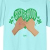 Luck Movie Sisterhood Crew Neck Short Sleeve Celadon Women's T-shirt - 2 of 3
