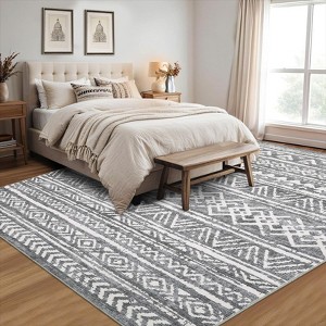 Washable Area Rug Boho Rug Foldable Thin Living Room Bedroom Non Slip Carpet Non-Shedding & Easy Care Mat - 1 of 4