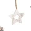 Northlight Glittered  Holly Branch with Stars and Pinecones Christmas Wall Decoration - 20.75" - Silver - 4 of 4