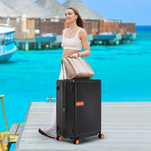 24 Inch Hardshell Checked Luggage,Expandable Spinner Suitcase with TSA Lock and Telescopic Handle,Lightweight Travel Suitcase-Cuddlewood - 1 of 4