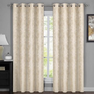 Egyptian Linens 100% Blackout Curtain Bali - Modern Abstract Theme (Set of 2) - 1 of 4