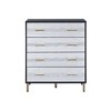 32" Myles Decorative Storage Drawer Black, Silver and Gold Finish - Acme Furniture: Elegant 5-Drawer Chest, Wood Composite, No Assembly Required - 2 of 4