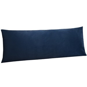 Zippered Velvet Body Pillowcase, Super Soft and Cozy Luxury Fuzzy Flannel Body Pillow Cover - NTBAY - 1 of 3