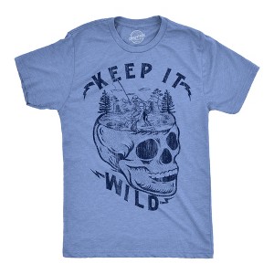 Mens Funny T Shirts Keep It Wild Sarcastic Nature Graphic Tee For Men - Crazy Dog Men's T Shirt - 1 of 4