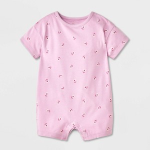 Baby Girls' Short Sleeve Romper - Cat & Jack™ - 1 of 4