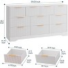 Fluted Dresser for Bedroom with 10 Drawers, 59" Wide Modern Chest of Drawers with Wood , Dresser TV Stand Wooden Closet Clothes Storage Organizer - 2 of 4
