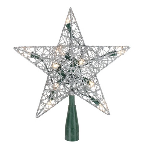 Northlight Lighted Silver Wire Star Christmas Tree - White Led Lights : Target