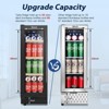 Tylza 24 Inch Wine and Beverage Refrigerator, Dual Zone Wine Beverage Cooler 24" with French Door, Holds 20 Bottles and 88 Cans, Black - 2 of 4