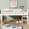 CAVINAS Twin/Full Size Loft Bed with Ladder & Safety Guardrails,Rubberwood Bed Frame for Kids Room,Bedroom - 2 of 4