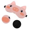 Soft Shy Pig Eyes Sleep Mask Pink 1 Pc - 3 of 4