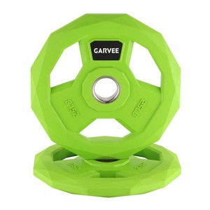 2-Inch Bumper Plates Set -Rubber Coated Cast Iron  for Home Gym Barbell Plates  Weights Options  (2.5-95 Lbs, Single/Pair/Set) - 1 of 4