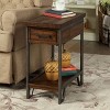 Barraud One Drawer Usb Charging End Metal Table Oak - HOMES: Inside + Out: Side Table with Shelf & Power Station - 2 of 4